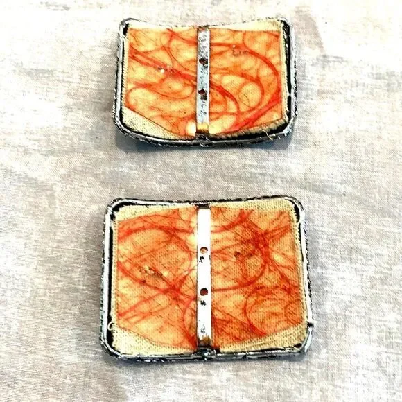 Beautiful Studded Silver work buckles, Vintage - Picture 2 of 2